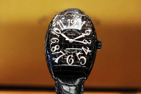 FRANCK MULLER Tonneau Curvex Black Croco 8880SC BLK CRO