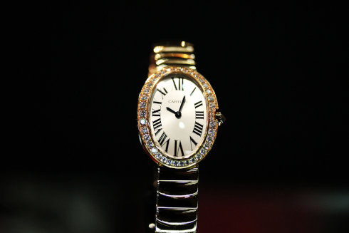 Cartier Baignoire WB520019 18K Gold Diamond Quartz