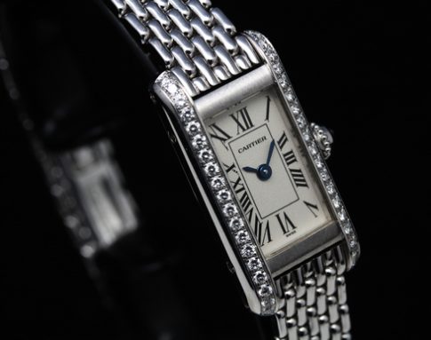 Cartier 18k white gold & Diamond Ladies Watch