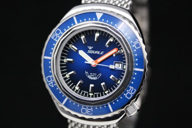 スクワーレ　腕時計　2002コレクション　2002BLBL-R　ブルーダイアル×ブルーベゼル×シルバーメッシュベルト