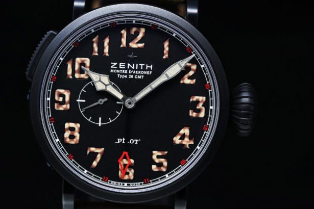 Zenith Pilot Montre d'Aeronef Type 20 GMT Mens Watch