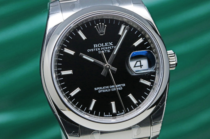 ROLEX Oyster Perpetual Date 115200 Black Dial Date Men's Watch (6)