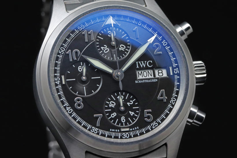 IWC SCHAFFHAUSEN IW370618 スピットファイア クロノグラフ デイデイト 自動巻き メンズ _755689