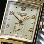 ロンジン 角金 レクタンギュラーケース スモールセコンド 10KGF キャリバー9LT 手巻き 多面カット風防