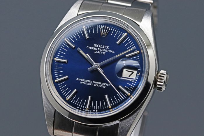 ロレックス オイスターパーペチュアルデイト Ref.1500 ブルー